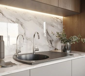 Кухонная мойка Domaci Бьелла DMC-23 GWS-23-308 Черная — фото 6, Кухонные мойки