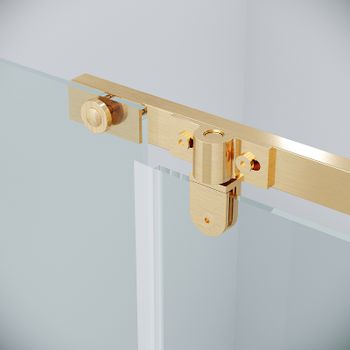 Душевая дверь Grossman Pragma 110 100.K33.03.110.32.00 профиль Золото сатин стекло прозрачное — фото 8, Распашные душевые двери