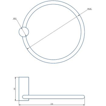Кольцо для полотенец Haiba HB8404-7 Черное матовое — фото 2, Полотенцедержатели