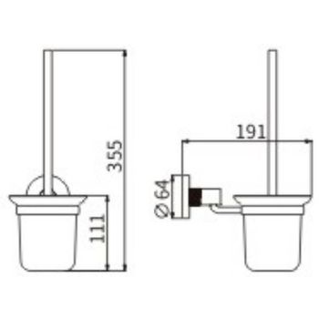 Ершик для унитаза CeramaLux Antica 61213-1 Золото — фото 2, Ершики для унитаза