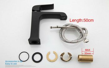 Смеситель для раковины Gappo G50 G1050 Черный матовый — фото 12, Смесители для раковины