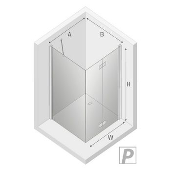Душевой уголок New Trendy New Soleo Chrome 80х110 R D-0152A/D-0150B профиль Хром стекло прозрачное — фото 8, Прямоугольные душевые уголки