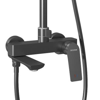 Душевая система Grossman Cosmo 500.K35.02.420 Графит брашированный — фото 3, Душевые стойки