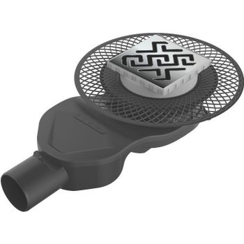 Душевой трап Berges Platz Antik 100x100 091160 с решеткой Хром — фото 1, Трапы для душа