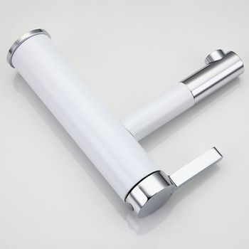 Товар: Смеситель для раковины Frap H52 F1052-14 Белый Хром - фото 3 Смеситель для раковины Frap H52 F1052-14 Белый Хром — фото 3, Смесители для раковины