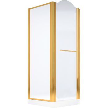 Душевой уголок Migliore Diadema 90x90 R 22702 профиль Золото стекло прозрачное — фото 1, Квадратные душевые уголки