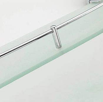 Стеклянная полка Frap F18 F1807 Хром — фото 8, Полки для ванной и душа