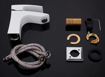 Смеситель для раковины Gappo G07 G1007-7 Белый Хром — фото 9, Смесители для раковины