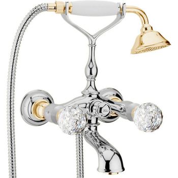 Смеситель для ванны Webert Karenina KA720201017 Хром Золото — фото 1, Смеситель для ванны