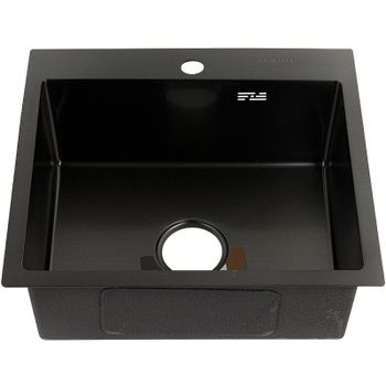 Кухонная мойка Fabia 50х45 50453G Графит — фото 2, Кухонные мойки