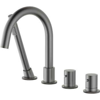 Смеситель на борт ванны Timo Saona 2330/18Y с термостатом Черное золото — фото 1, Смесители на борт ванны