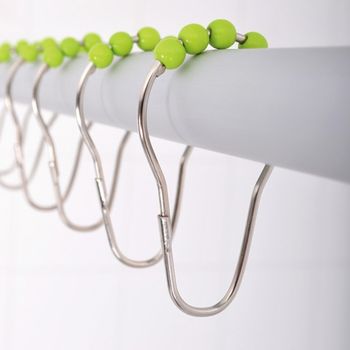 Кольца для карниза Ridder 49565 Хром Зеленый — фото 1, Крючки для штор