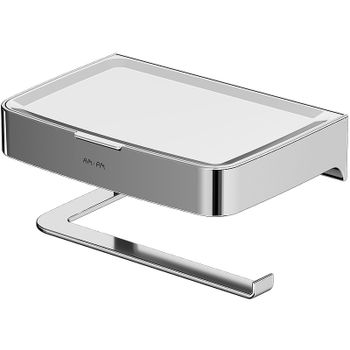 Держатель для туалетной бумаги AM.PM Inspire 2.0 A50A341500 с полкой с контейнером Хром — фото 1, Держатели туалетной бумаги