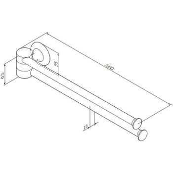 Полотенцедержатель AM.PM Like A8032600 поворотный Хром — фото 7, Полотенцедержатели