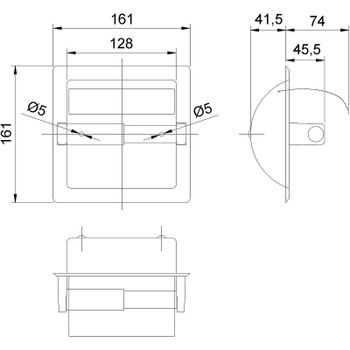 Держатель туалетной бумаги Nofer 05203.B с крышкой Хром — фото 2, Держатели туалетной бумаги
