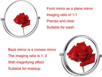 Косметическое зеркало Frap F6408 с увеличением Хром — фото 11, Косметические зеркала