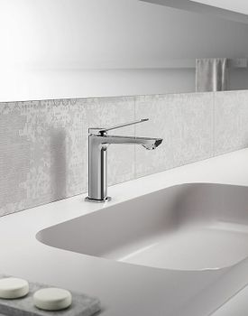 Смеситель для раковины Paffoni Tilt TI071BO Белый матовый — фото 2, Смесители для раковины