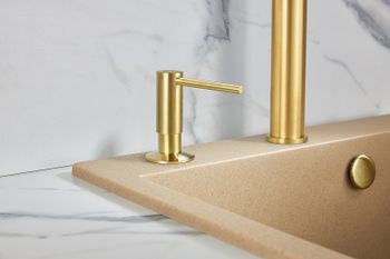 Дозатор для жидкого мыла Milacio Ultra MC.931.GD Золото брашированное — фото 3, Дозаторы