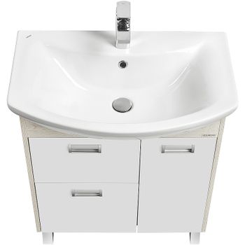 Тумба под раковину Aquaton Бекка PRO 70 1A208701BAC20 Белый Дуб сомерсет — фото 2, Тумбы под раковину