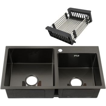 Кухонная мойка Fabia 78х43 78433G Графит — фото 1, Кухонные мойки