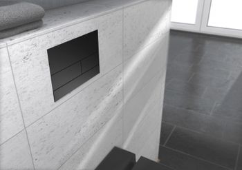 Клавиша смыва Tece Square II 9240846 (9240836) для унитаза PVD Brushed Black Chrome — фото 3, Кнопки смыва