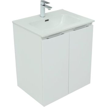 Тумба под раковину Aquanet Алвита New 60 277522 подвесная Белая матовая — фото 1, Тумбы под раковину