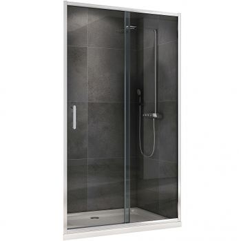 Душевая дверь Abber Schwarzer Diamant 150 AG301505 профиль Хром стекло прозрачное — фото 1, Раздвижные душевые двери