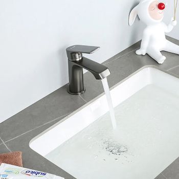 Смеситель для раковины Frap H71-9 F1071-9 Оружейная сталь — фото 14, Смесители для раковины