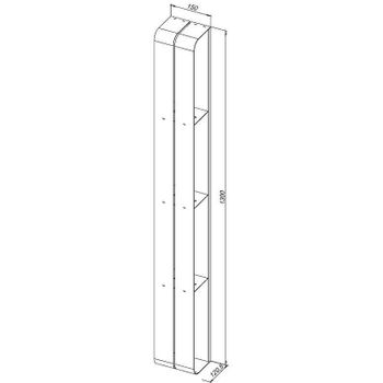 Металлическая полка Aquanet Магнум 15х130 302239 Белая матовая — фото 4, Полки для ванной и душа