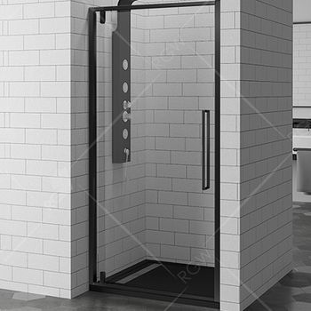 Душевая дверь RGW Stilvoll SV-02B 90 06320209-14 профиль Черный стекло прозрачное — фото 1, Распашные душевые двери