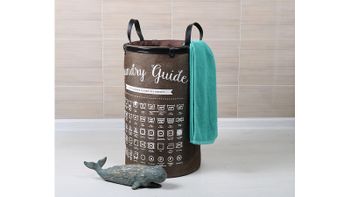 Корзина для белья Fixsen Eco Style FX-1034 Коричневая — фото 4, Корзины для белья