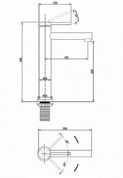 Смеситель для раковины Abber Emotion AF8811G Золото матовое — фото 3, Смесители для раковины
