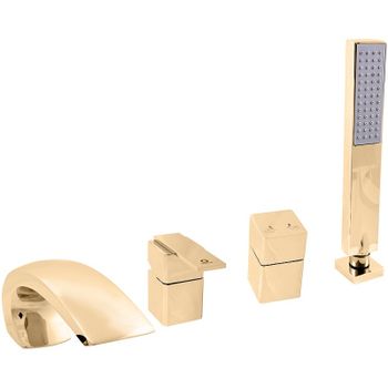 Смеситель на борт ванны Rav Slezak Loira LR572.5PZ Золото — фото 1, Смесители на борт ванны