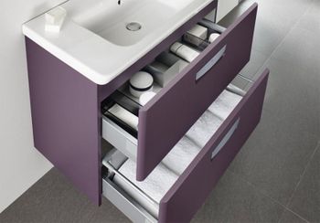 Тумба под раковину Roca The Gap 70 ZRU9302741 подвесная Фиолетовая — фото 10, Тумбы под раковину