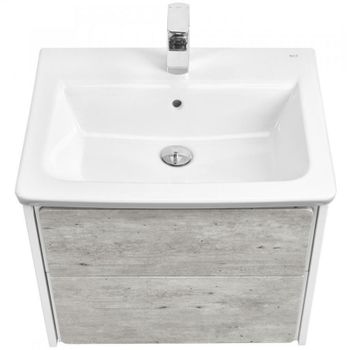 Тумба под раковину Roca Ronda 60 ZRU9303002 подвесная Бетон Белый матовый — фото 3, Тумбы под раковину