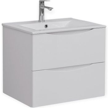 Тумба с раковиной Bond Cube 60 T01605-S05W подвесная Белая матовая — фото 1, Тумбы с раковиной