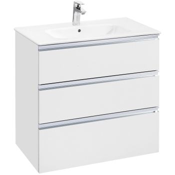 Тумба под раковину Roca The Gap 80 A857406806 подвесная Белый глянец — фото 4, Тумбы под раковину