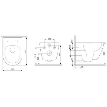 Унитаз Damixa Apollo DX22C1700SC подвесной с сиденьем Микролифт — фото 5, Подвесные унитазы