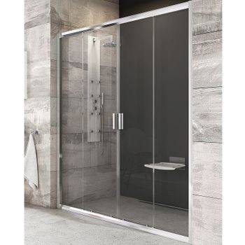 Душевая дверь Ravak Blix BLDP4 120 0YVG0C00ZH профиль блестящий стекло Графит — фото 1, Раздвижные душевые двери