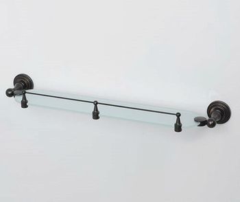 Стеклянная полка WasserKRAFT Isar K-7344 Темная бронза — фото 2, Полки для ванной и душа