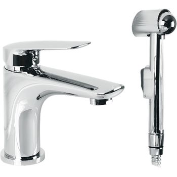 Смеситель для раковины Migliore Laguna 26082 с гигиеническим душем Хром — фото 1, Смесители для раковины