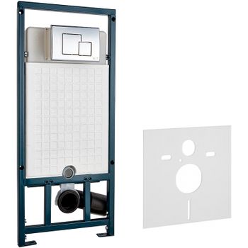 Инсталляция WeltWasser WW Marberg 507 10000005949+10000005953  для унитаза с клавишей смыва Хром глянцевый — фото 1, Инсталляции для унитазов