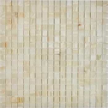 Каменная мозаика из оникса Pixmosaic White onyx PIX200 30,5x30,5 см — фото 1, Мозаика