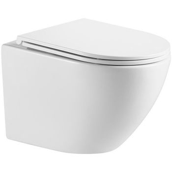 Унитаз WellWant Aura WWU01121WK подвесной с сиденьем Микролифт — фото 1, Подвесные унитазы