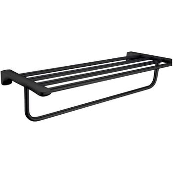 Полка для полотенец CeramaLux Monelli 70010 Черная матовая — фото 1, Полки для полотенец