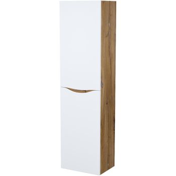 Шкаф пенал Iddis Cloud 40 CLO40Y0i97 подвесной Белый матовый Дуб золотистый — фото 1, Пеналы для ванной комнаты