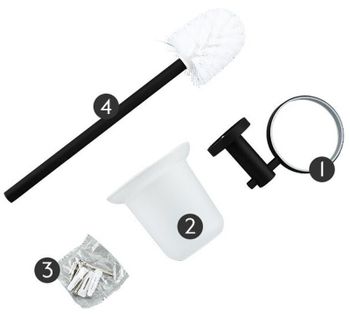 Ершик для унитаза Frap F302 F30210 Черный матовый — фото 7, Ершики для унитаза