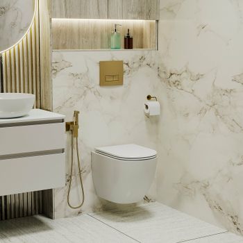 Клавиша смыва Grossman Classic 800.T1.04.310.310 Золото матовое — фото 3, Кнопки смыва