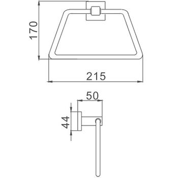 Товар: Кольцо для полотенец Haiba HB8604 Хром - фото 2 Кольцо для полотенец Haiba HB8604 Хром — фото 2, Полотенцедержатели