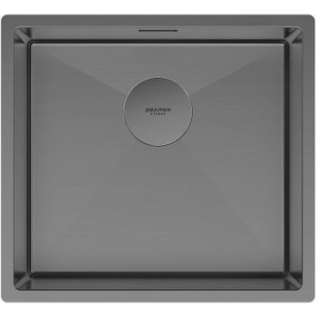 Кухонная мойка Paulmark Next 48 Uni PM214844-GM Вороненая сталь — фото 1, Кухонные мойки